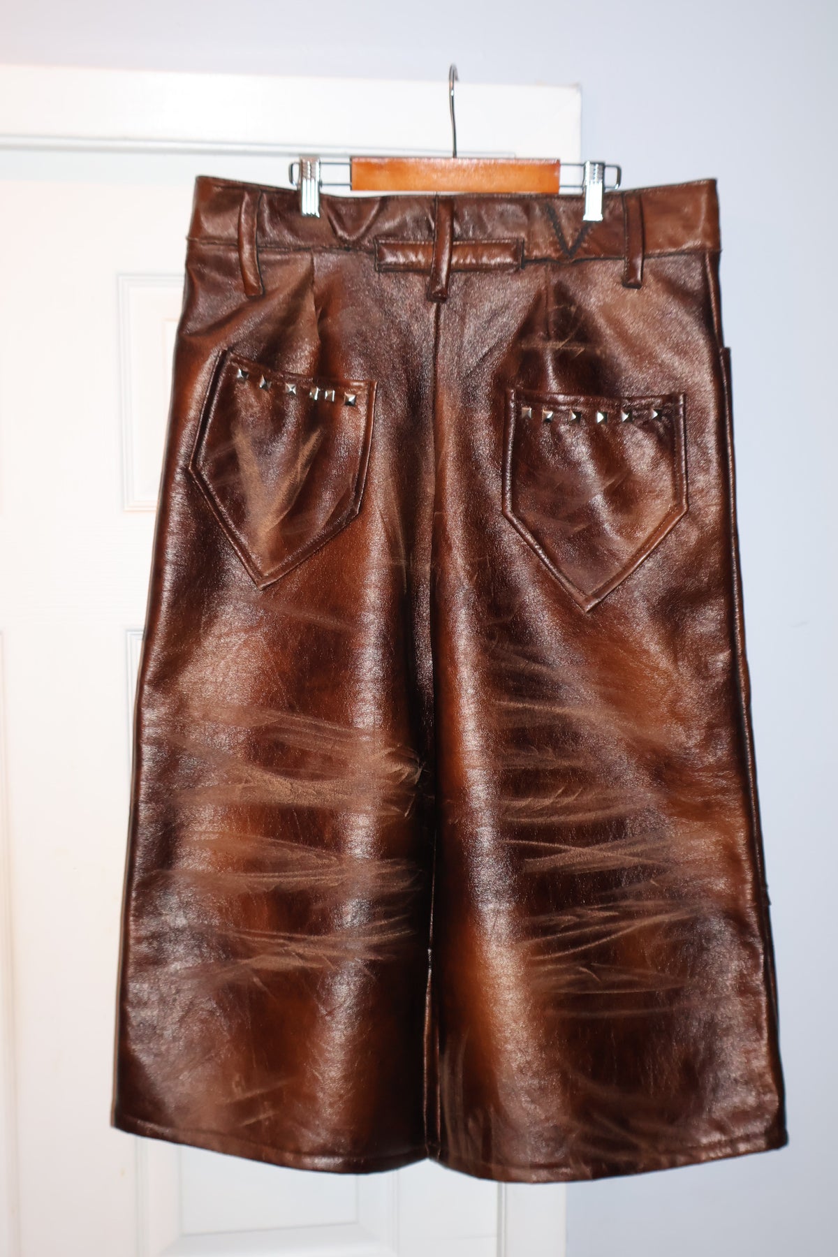 Western Leather Shorts